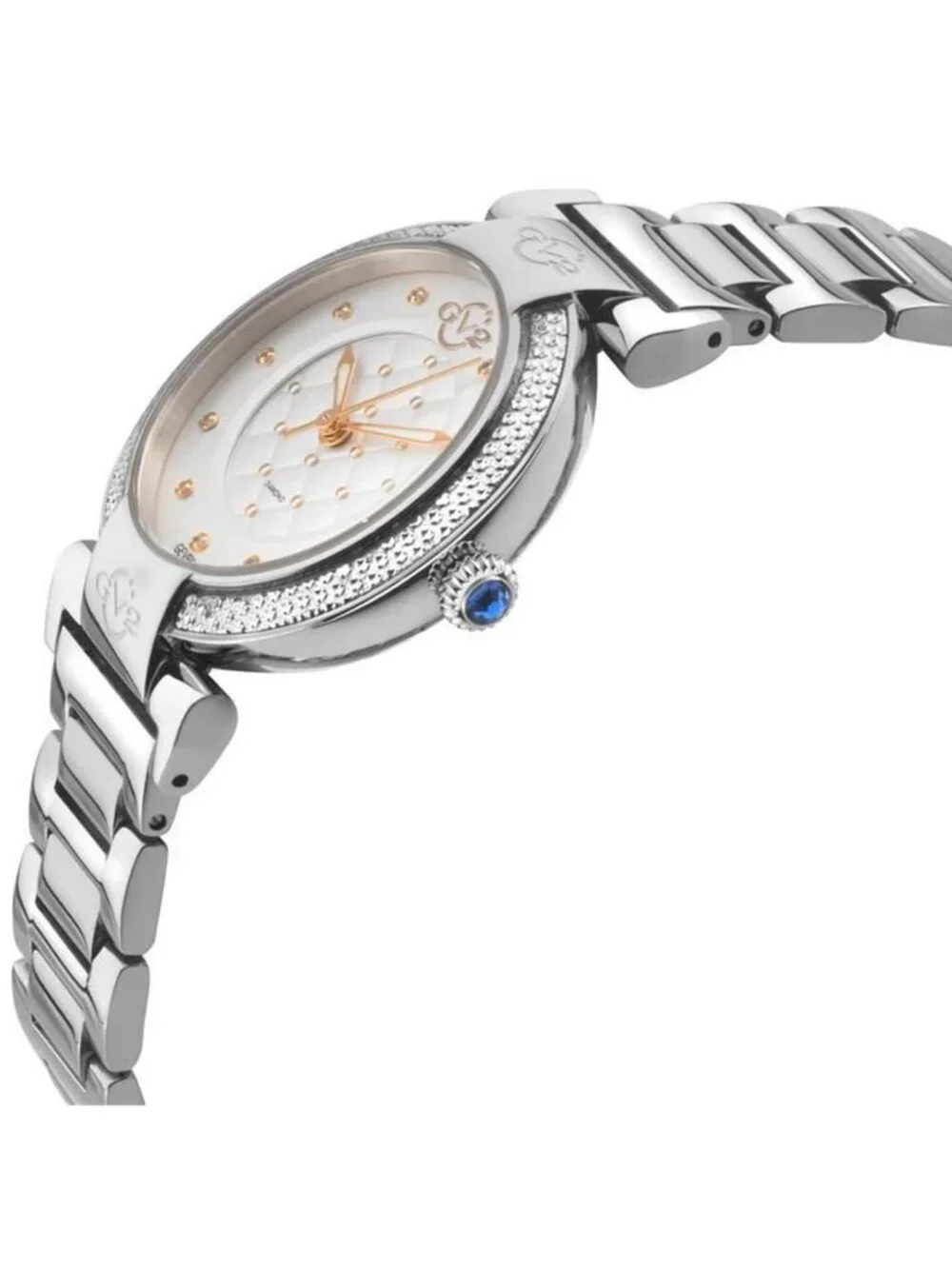 NWT Gv2 By Gevril Berletta Quartz Diamond White Dial Ladies Watch